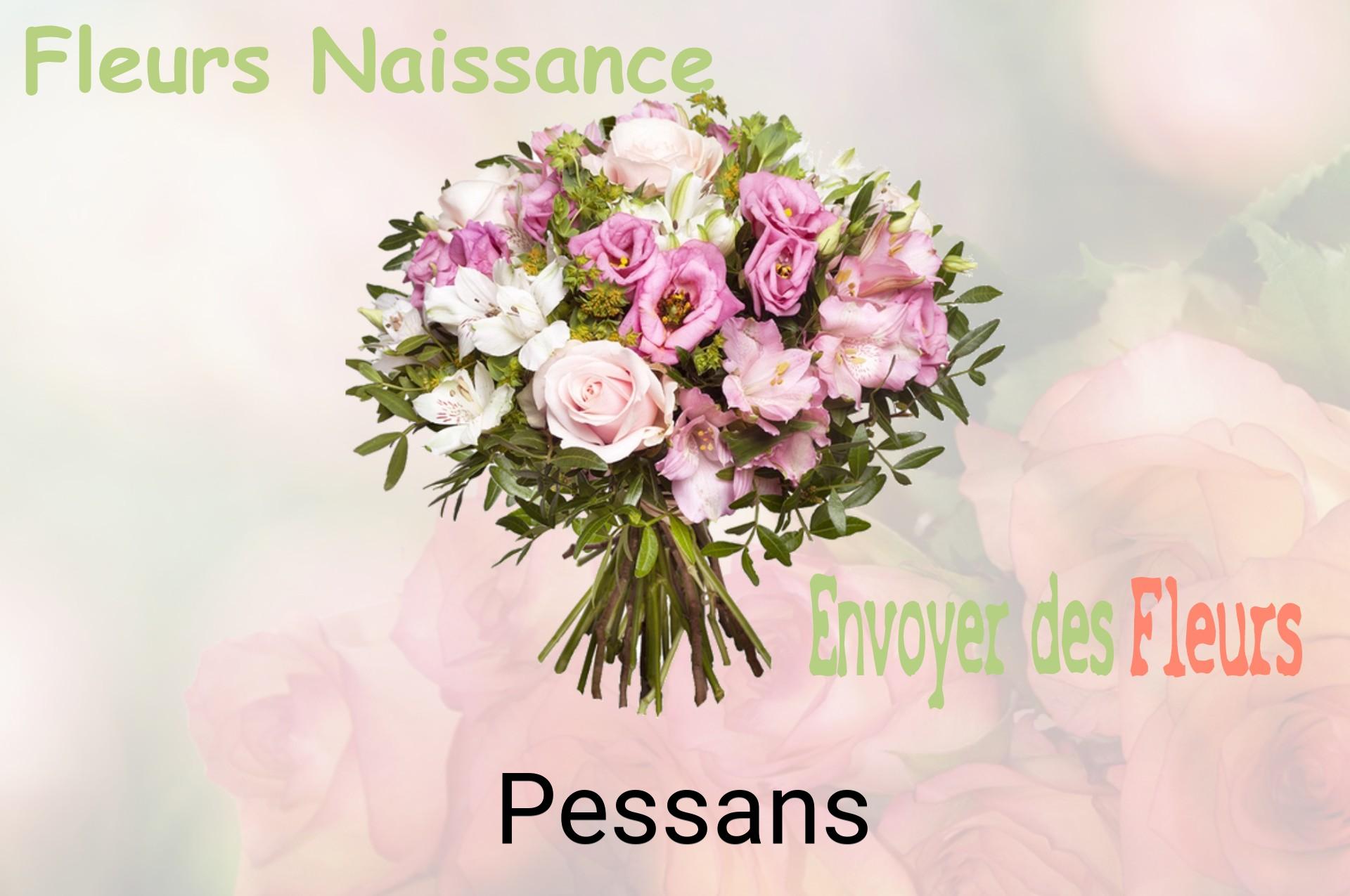Bouquet de fleurs de naissance livré à Pessans
